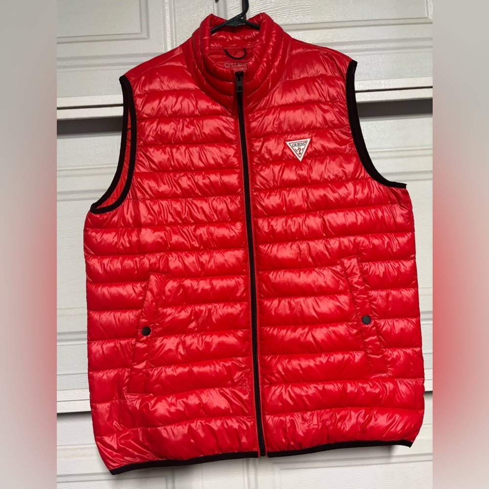 Guess Red Quilted Vest